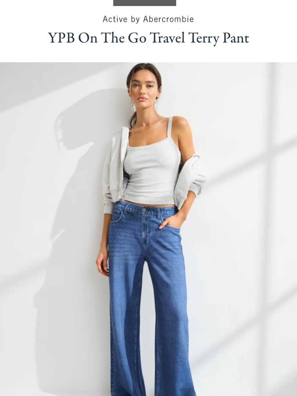 YPB on the go. Abercrombie Wide-Leg Women’s terry - Medium Blue